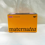 Orange box of 'maternatea' on a white background